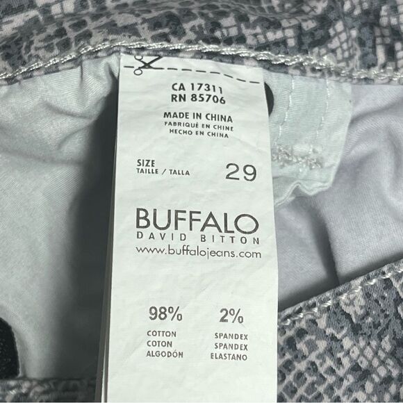 BUFFALO David Bitton low rise skinny Jazz jeans snakeskin grey pink size 29” - Picture 14 of 16